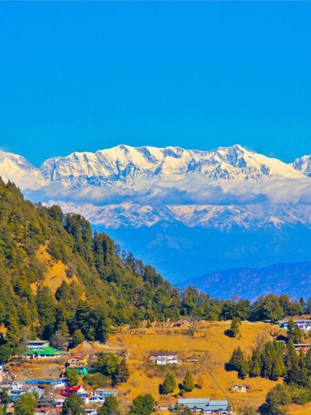 View of the Himalayas from Tiffin Top, Nainital